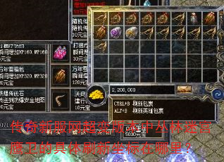 传奇新服网超变版本中丛林迷宫鹰卫的具体刷新坐标在哪里? 传奇新服网超变版本中丛林迷宫鹰卫的具体刷新坐标在哪里?