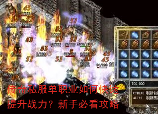传奇私服单职业如何快速提升战力?新手必看攻略 传奇私服单职业如何快速提升战力?新手必看攻略