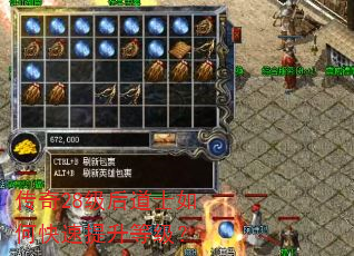 传奇28级后道士如何快速提升等级? 传奇28级后道士如何快速提升等级?