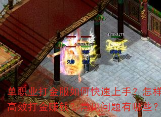 单职业打金服如何快速上手?怎样高效打金赚钱?常见问题有哪些? 单职业打金服如何快速上手?怎样高效打金赚钱?常见问题有哪些?